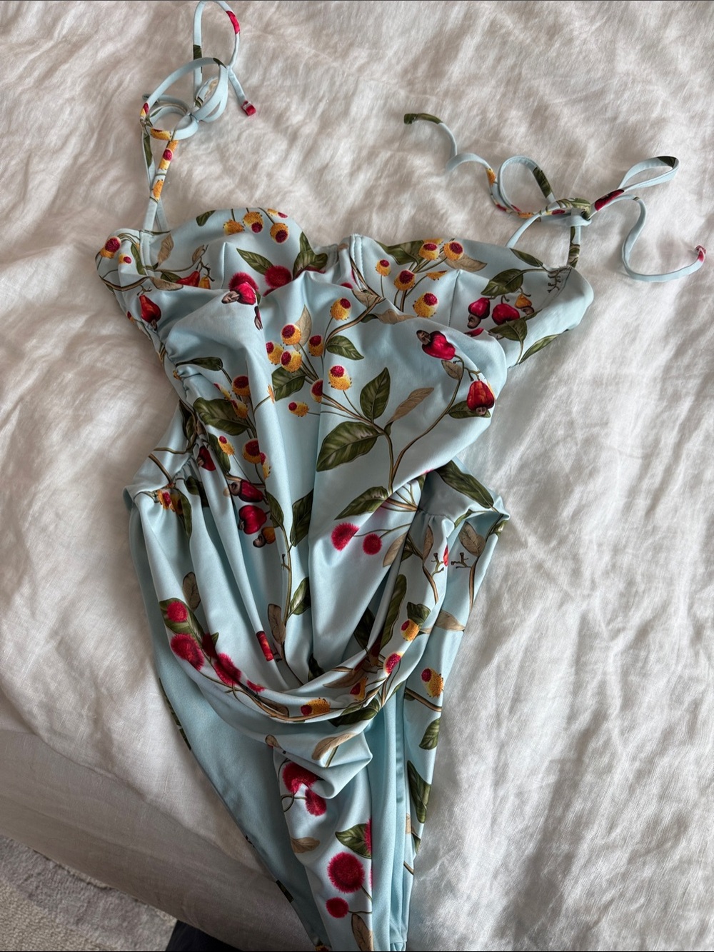 Light Blue One-Piece Swimsuit